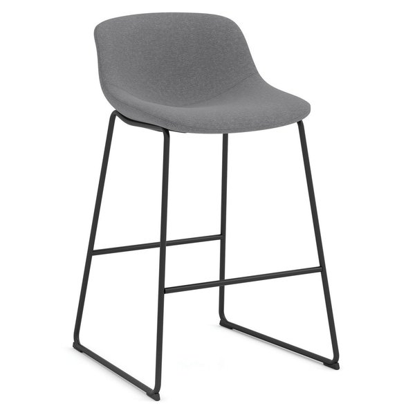 Officesource Willow Collection Cafe Height Bistro Stool with Black Sled Base 06WI2JLSFGR